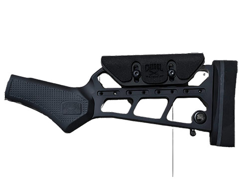 Chisel Machining Marlin Aluminium Stock erbjuder hållbarhet, ergonomisk design, justerbar kind- och kolvpad, samt modern taktik för din Marlin bössa.